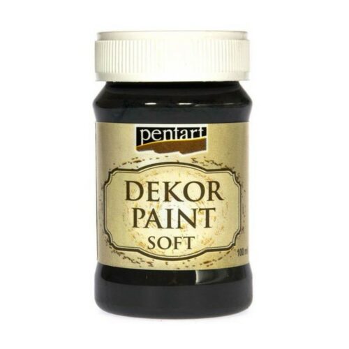 Dekor Paint Soft 230ml Pentart Black