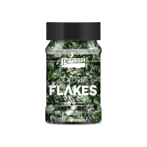 green silver-flakes